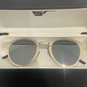SPITFIRE gold round post punk sunglasses